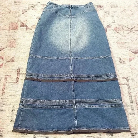 Vintage Y2K denim maxi skirt size 8 - Picture 13 of 14